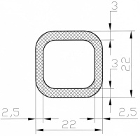 Труба для поения 22х22 Труба для поения 22х22