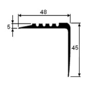 Угловая накладка на ступень 48х45 Угловая накладка на ступень 48х45
