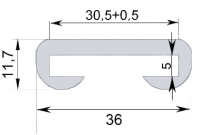 Поручень полужёсткий 36х30х5