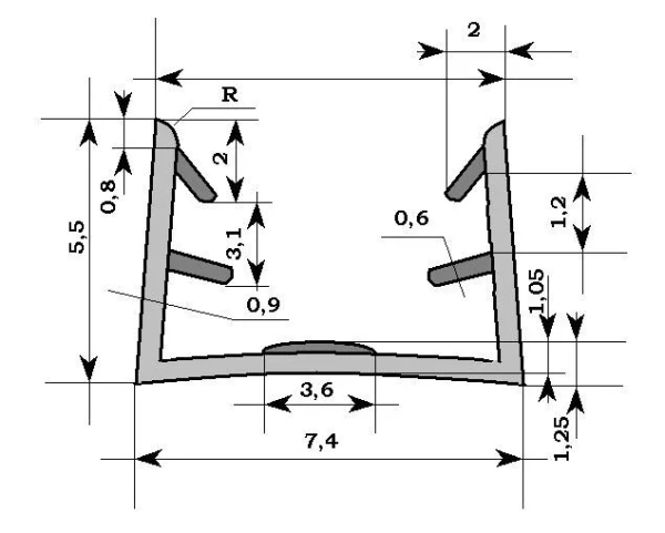 Комбинированный ПВХ уплотнитель