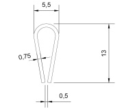 Клемм-профиль 13х4